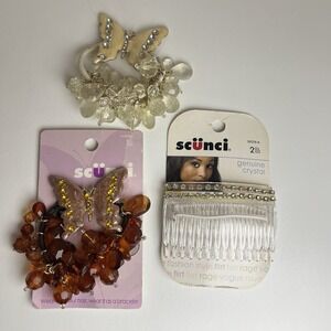 Scunci Hair Accessories - butterfly hair ties - hair combs